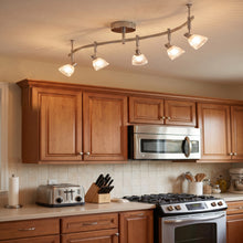 Track Lighting, 5 Adjustable Heads, Curved Rail for Living Rooms - image 5