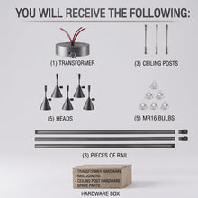 Track Lighting, 5 Adjustable Heads, Curved Rail for Living Rooms - image 6