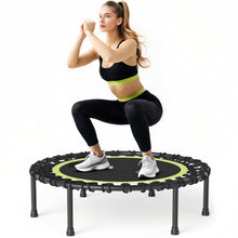 48” Rebounder Fitness Trampoline for Adults with Quiet Bungee Cord System, Heavy-Duty Steel Frame, 330 lb Capacity, Anti-Slip Feet Indoor Cardio Mini Trampoline