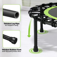48" Rebounder Trampoline for Adults – Adjustable Handle, Quiet Bungee, Foldable Steel Frame