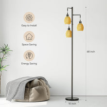 Minimalist Black Metal Floor Lamp – Stepless Dimmable, E26 Bulb Compatible, Industrial & Mid-Century Style