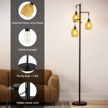 Minimalist Black Metal Floor Lamp – Stepless Dimmable, E26 Bulb Compatible, Industrial & Mid-Century Style