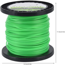 String Trimmer Line 2.0mm x 100m, Green Nylon Replacement Trimmer Cord, Durable Round Weed Eater Line for Lawn Mowers, Grass Trimmers and Garden