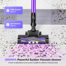 Cordless Vacuum Cleaner, 40kPa, 450W, Up to 50-Minute Runtime, Violet