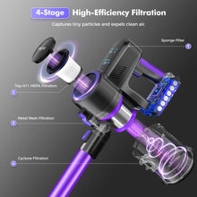 Cordless Vacuum Cleaner, 40kPa, 450W, Up to 50-Minute Runtime, Violet
