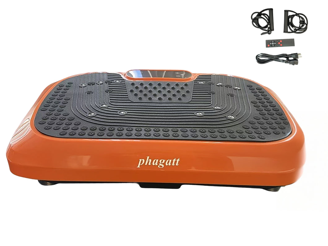 Vibration Plate Exercise Machine Whole Body Workout Platform w/ Remote, Resistance Bands 1–20 Speed Levels, LED Display Compact Home Fitness Equipment for Toning & Balance 330 lbs Capacity