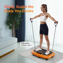 Vibration Plate Exercise Machine Whole Body Workout Platform w/ Remote, Resistance Bands 1–20 Speed Levels, LED Display Compact Home Fitness Equipment for Toning & Balance 330 lbs Capacity