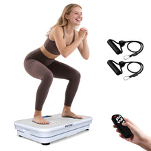 Whole-Body Vibration Plate with 99 Speeds, Remote and Resistance Bands - Grey