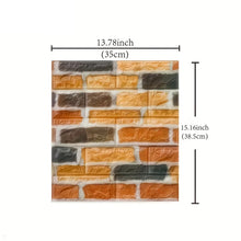 20 PCS 3D Brick Wall Tile Stickers, Self-adhesive Foam Brick Wallpaper Sticker, Easy to Stick and Peel for Home, Kitchen, Living Room, Bathroom -