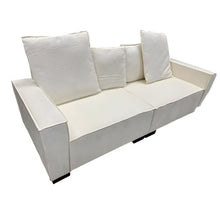 82" inch Modern Sofa, 2 Seater Modular Sofa with Extra Wide Armrests & 4 Throw Pillows for Home, Living Room