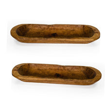 Natural Wood Dough Bowls, 2-Pack, 51 cm Rustic Decorative Centerpieces - image 1