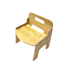 INTEXCA 2PC Wooden Step Stool and Chair, Kitchen Step Stool with Adjustable Platform for Kids, Toddlers, Kitchen, Bathroom, Bedroom - 02 - image 4
