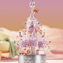 Christmas Tree Building Set with Music Box, 730 Pieces, Pink - image 2