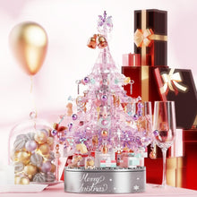 Christmas Tree Building Set with Music Box, 730 Pieces, Pink - image 5