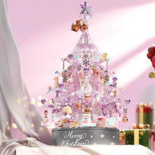 Christmas Tree Building Set with Music Box, 730 Pieces, Pink - image 6