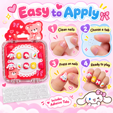 12PC Kids Press-On Nails with Adhesive Tabs