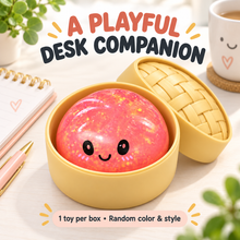 Taffy-Like Bun Squishy Toy with Soft, Thick Squeeze for Relaxing Tactile Play