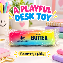 Rainbow Butter Squishy Toy with Soft Squeeze and Colorful Gradient Design