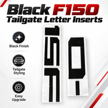 Black F150 Tailgate Letter Inserts – Rear Tailgate Emblem Decal Set