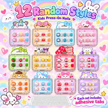 12PC Kids Press-On Nails with Adhesive Tabs