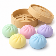 Mini Bao Squishy Toy Set, 5 Pack with Soft Classic Squishy Feel