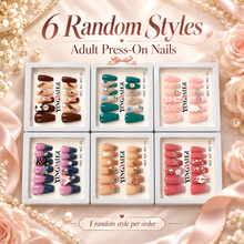 Adult Press-On Nails, 12-Piece Set, 1 Random Stylish Design