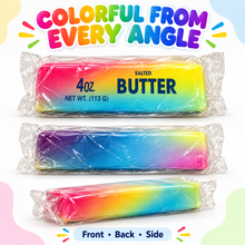 Rainbow Butter Squishy Toy with Soft Squeeze and Colorful Gradient Design