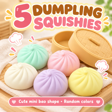 Mini Bao Squishy Toy Set, 5 Pack with Soft Classic Squishy Feel