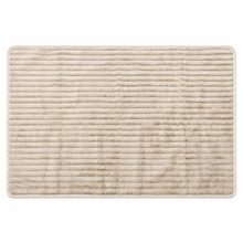Soft Ribbed Non-Slip Bath Mat – Plush Bathroom Floor Rug with Grip Backing, Beige