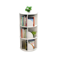 3 Tier 360° Rotating Stackable Shelves Bookshelf Organizer