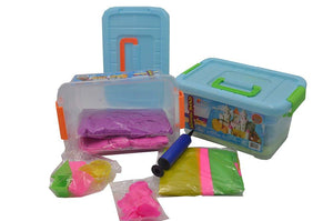 4 pounds two colors Kinetic Sand set with two molds kits and play space