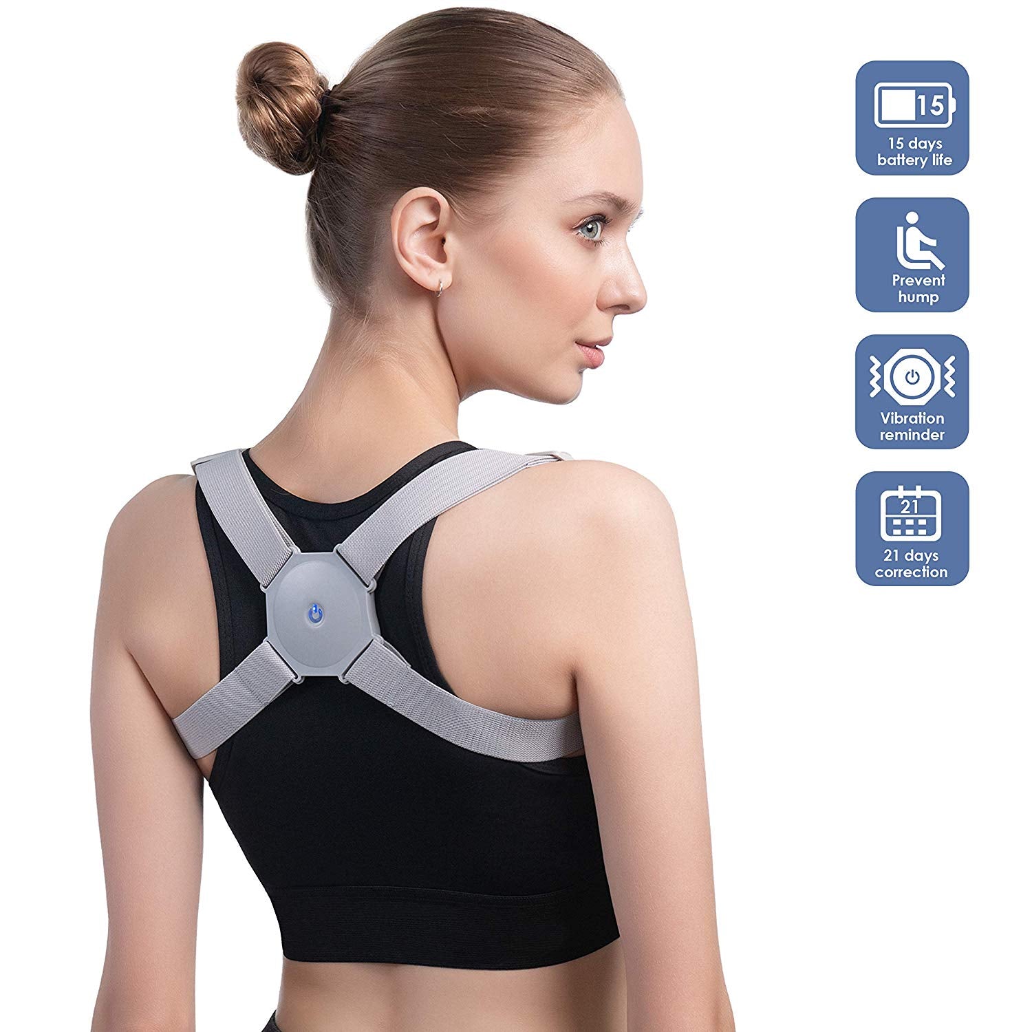 Smart Back Posture Corrector Trainer with Intelligent Sensor Vibration –  Intexca