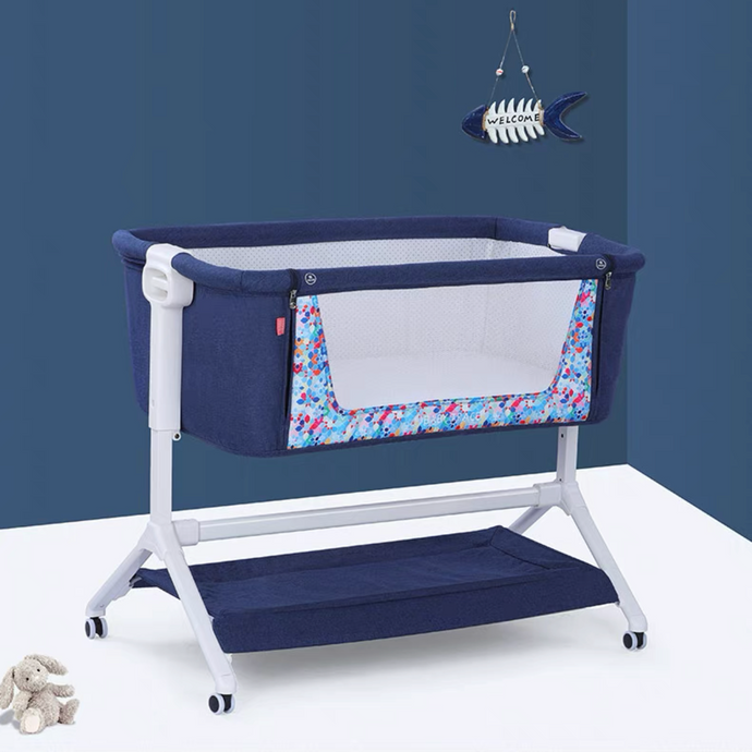 BabyTrace Multifunctional Bedside Bassinet Sleeper Easy Folding Portable Crib