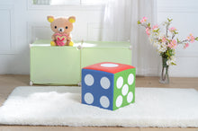 Kids Children's PU Leather Learning Upholstered Stool Toddler Chair - Dice - MSF03