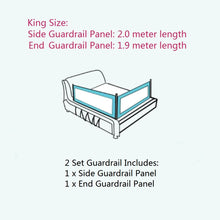 2 Set for 2 Sides Bed Safety Bed GuardRail Bed Fence for Children, Toddlers, Infants