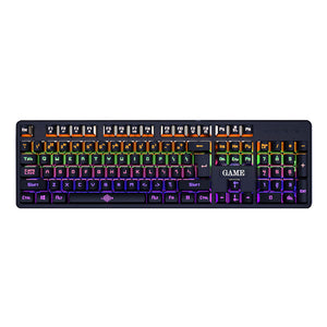 K30 USB Wired Gaming Mechanical Keyboard 104 Keys NKRO Luminous Blue Switch RGB Backlit Keyboard