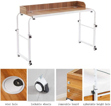 Multifunctional Over Bed Table Adjustable Laptop Desk Standing Work Station with Adjustable Height Width