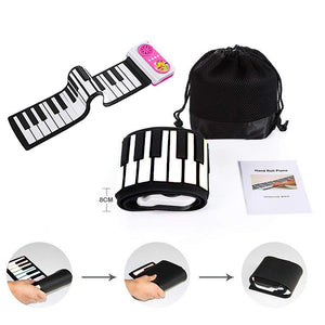 49-Key Mini Flexible Rollup Piano Adjustable Keyboard for Children Kids 3-6 Years Old