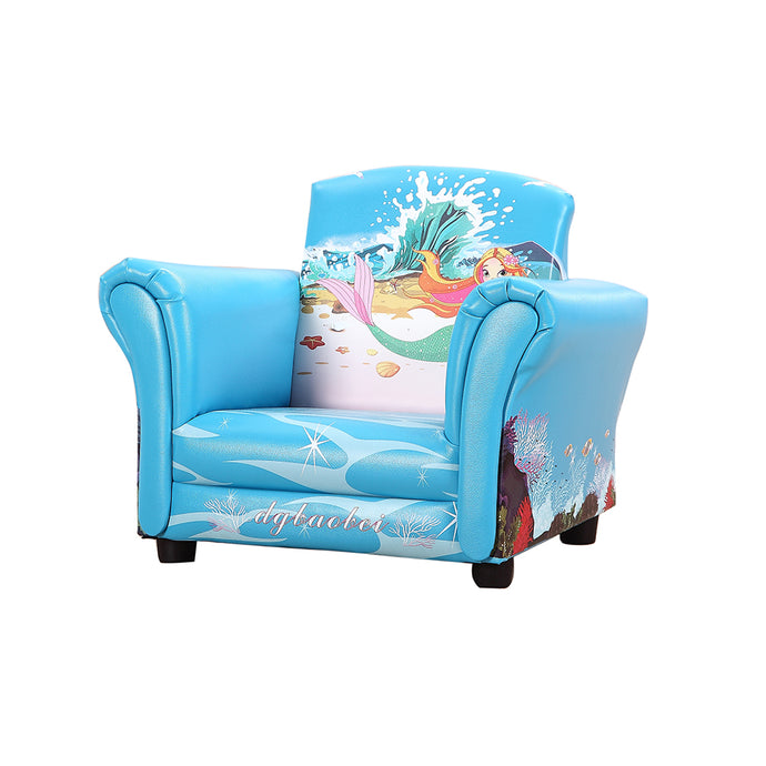 Kids Children Cartoon Mermaid Armchair Sofa