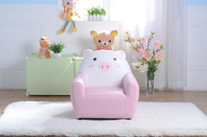 Kids Children Cute Pig Cartoon Reading Chair Sofa
