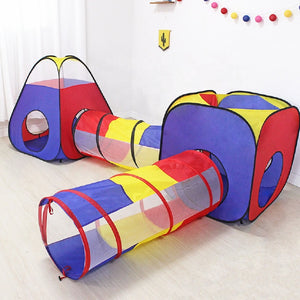 4 in 1 Children Kids Playhouse Tent, Ball Pit, Tunnels with Storage Bag