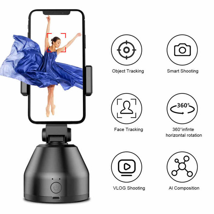 360 Degree Rotation Auto Face Object Tracking Gimble Smart Shooting Camera Phone Mount with APP