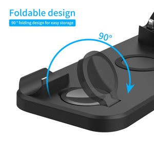 Six in One Qi Wireless Charging Station for iPhone, AirPods/ AirPods Pro, and Apple Watch