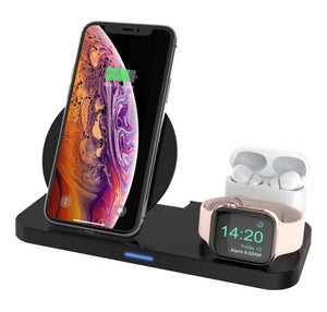 Three in One Wireless Charging Station for Phone, Apple Watch and AirPods Pro