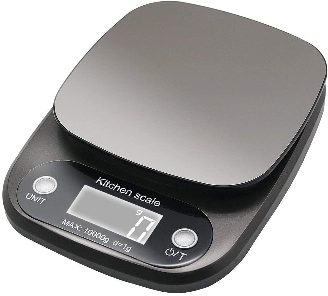 Digital Kitchen Scale Stainless Steel 22 lb 10kg Max with Led Display and Tare Function